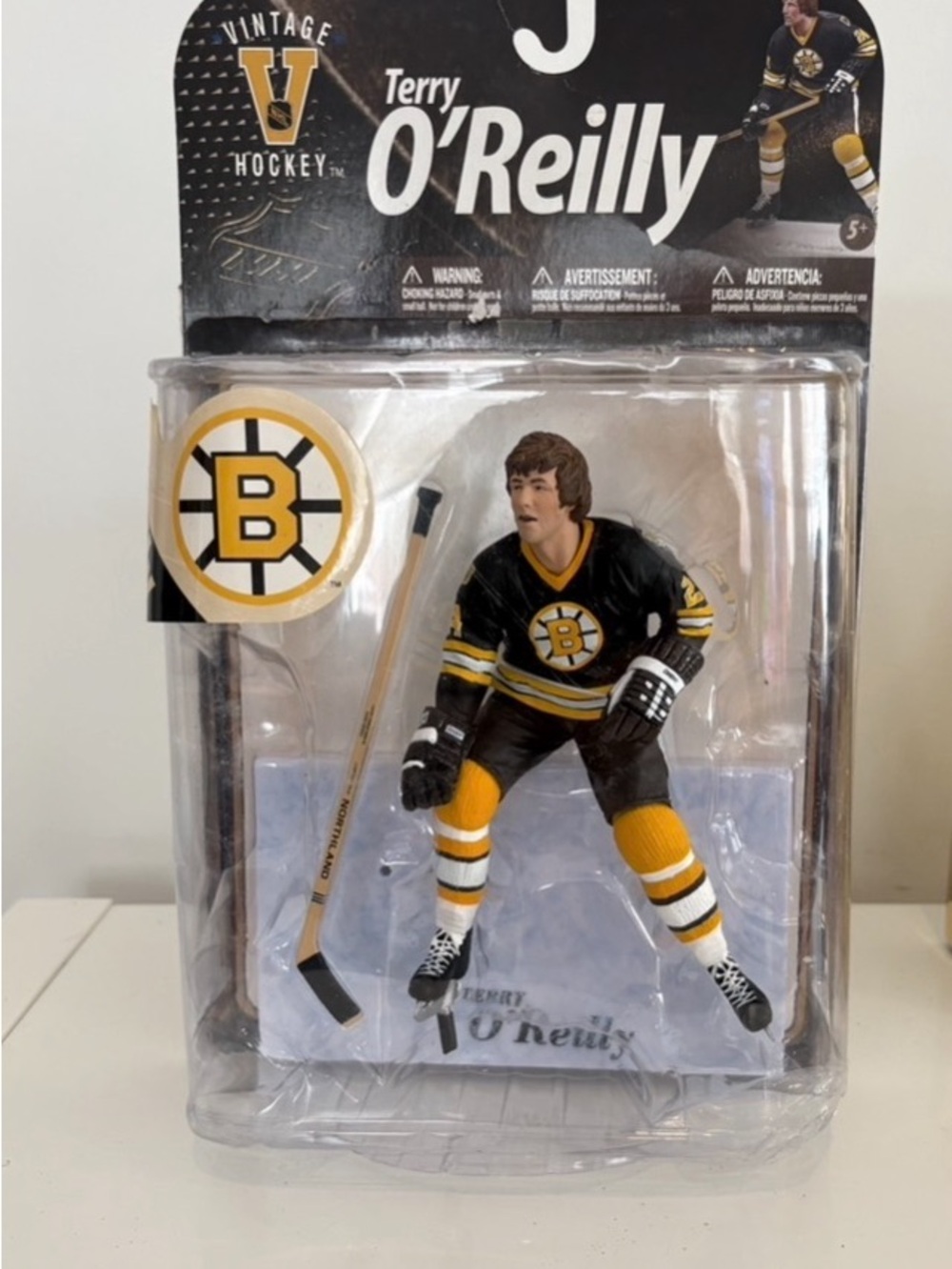 Terry O'Reilly Boston Bruins Vintage Hockey Figure - Black & Yellow